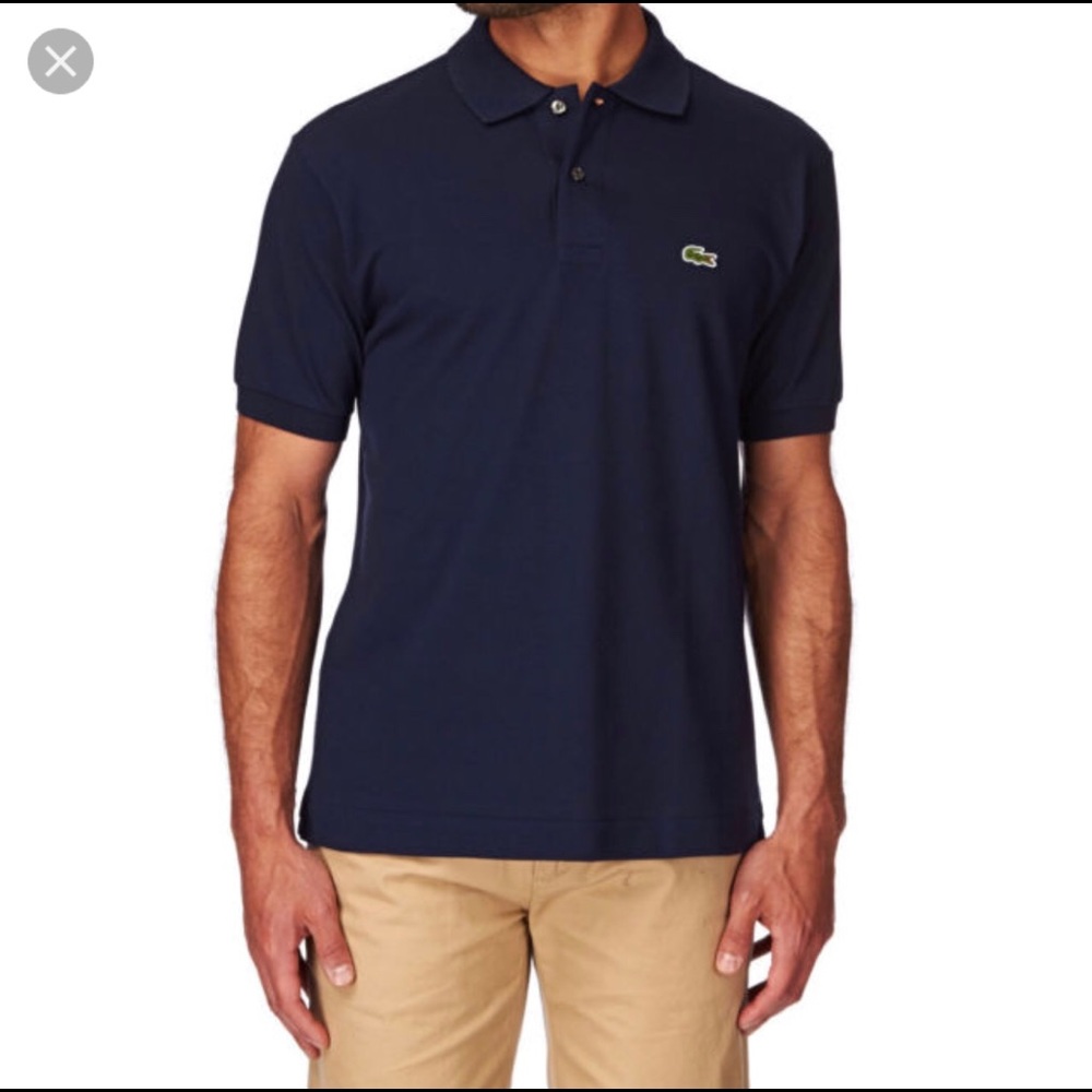 Navy means Lacoste polo